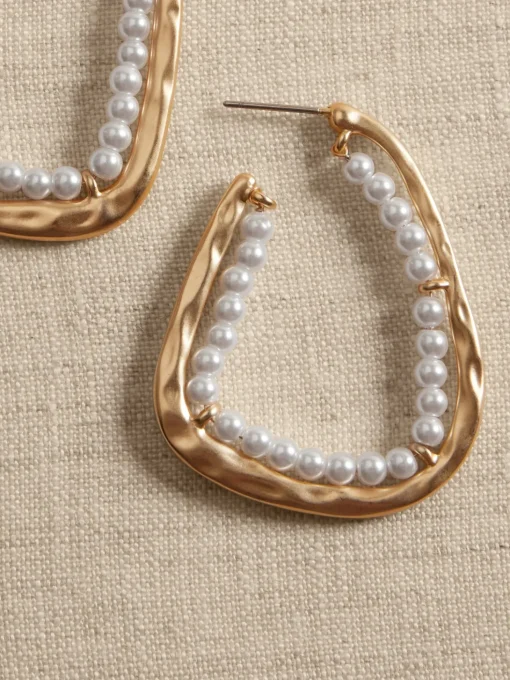 Pearl Hoop Earrings