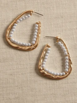 Pearl Hoop Earrings