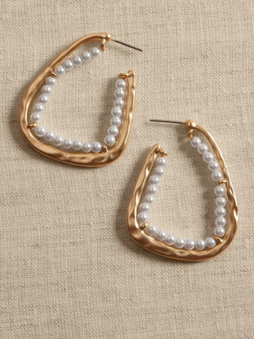 Pearl Hoop Earrings