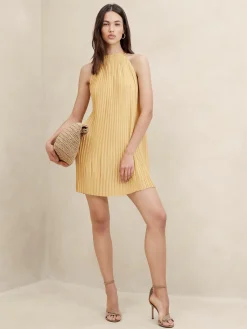 Pleated Mini Dress