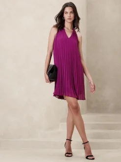 Pleated Mini Dress