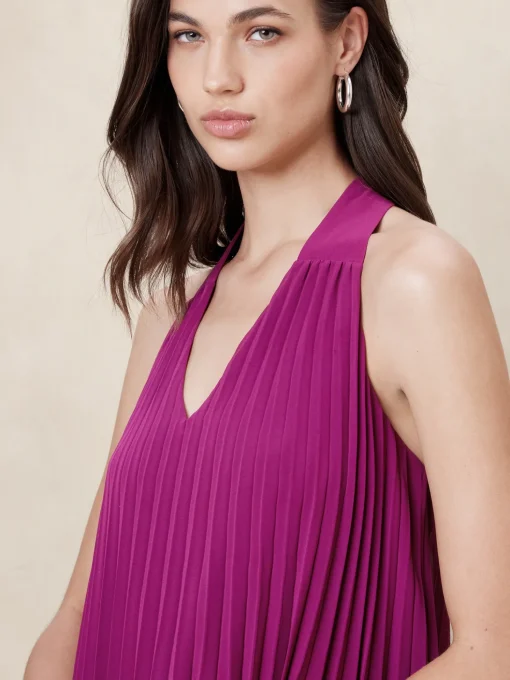 Pleated Mini Dress