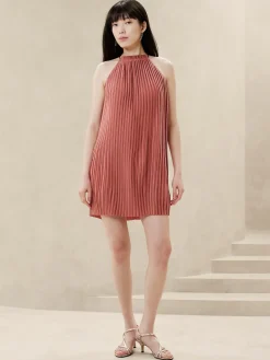 Pleated Mini Dress