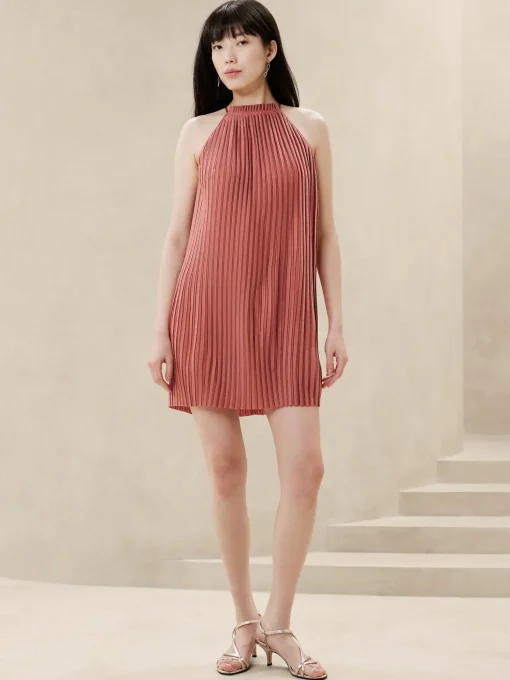 Pleated Mini Dress