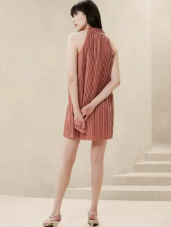 Pleated Mini Dress