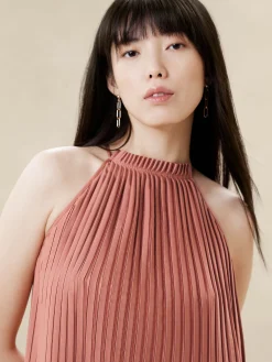 Pleated Mini Dress