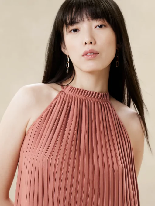Pleated Mini Dress