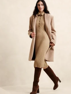 Polo Fitted Midi Sweater Dress