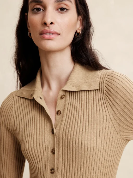 Polo Fitted Midi Sweater Dress
