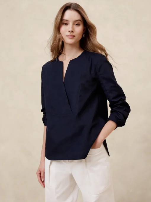 Poplin Bib Shirt