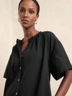 Poplin Kaftan Maxi Dress