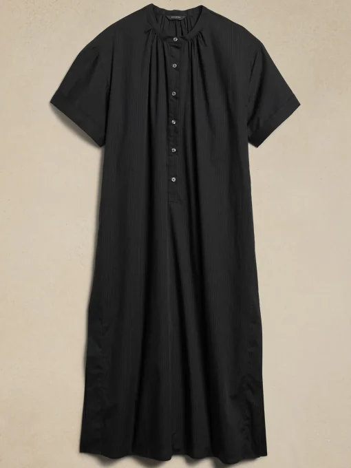 Poplin Kaftan Maxi Dress