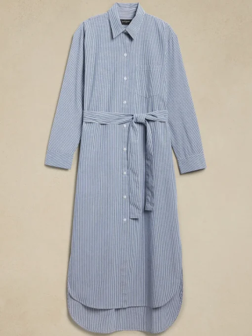 Poplin Maxi Shirtdress