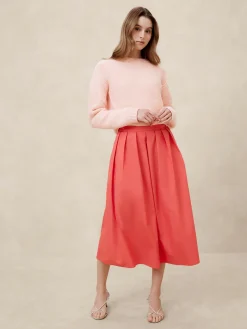 Poplin Midi Skirt