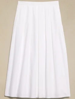 Poplin Midi Skirt