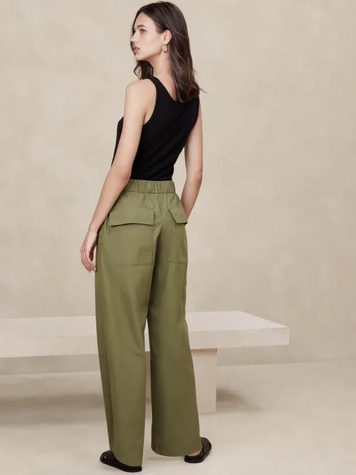 Poplin Straight Pant