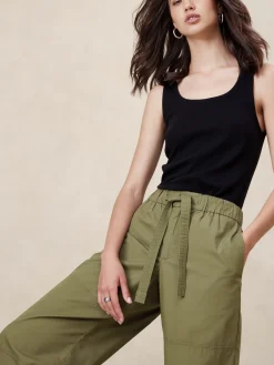 Poplin Straight Pant