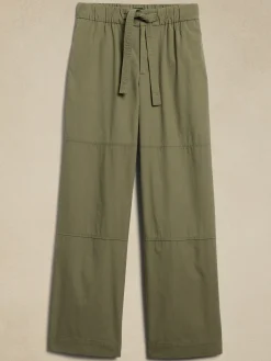 Poplin Straight Pant