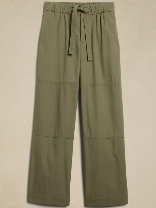 Poplin Straight Pant