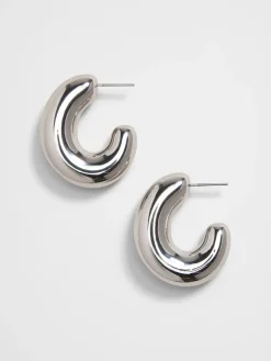 Puffy Half Hoop Earrings