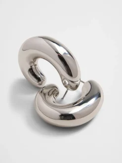 Puffy Half Hoop Earrings