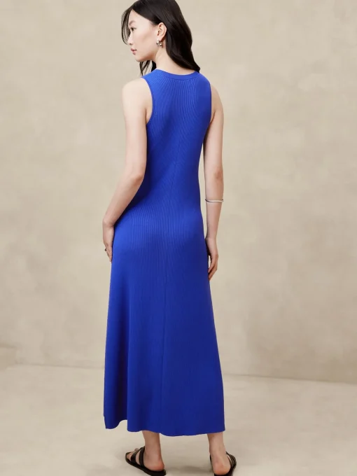Refined Ribbed Midi Sweater Dress