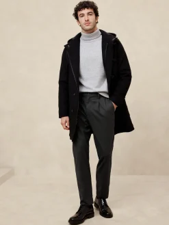 Relaxed Brushed Pleated Pant
