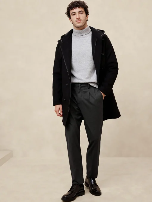 Relaxed Brushed Pleated Pant