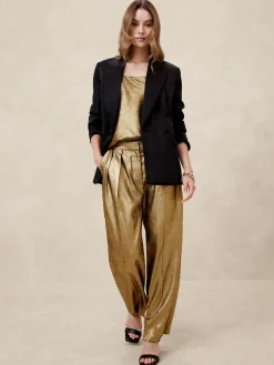 Relaxed Lamé Trouser