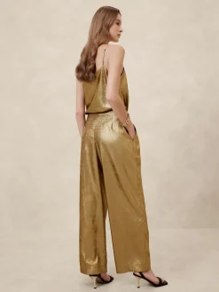 Relaxed Lamé Trouser