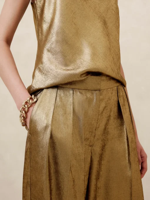 Relaxed Lamé Trouser