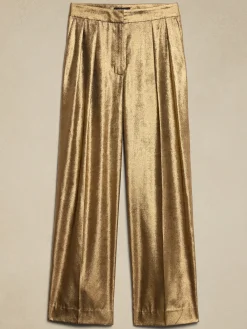 Relaxed Lamé Trouser