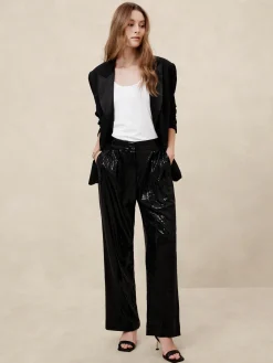 Relaxed Sequin Trouser