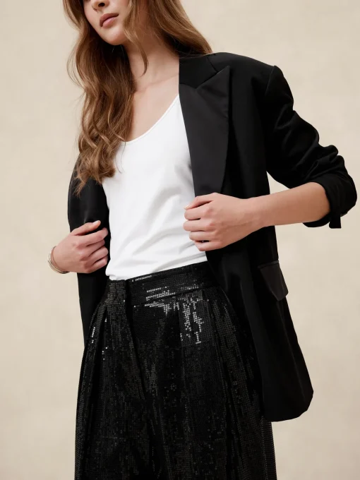 Relaxed Sequin Trouser
