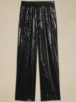 Relaxed Sequin Trouser