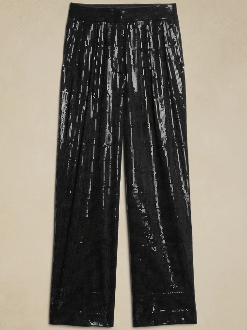 Relaxed Sequin Trouser