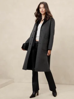 Reversible Double Face Wool-Blend Coat