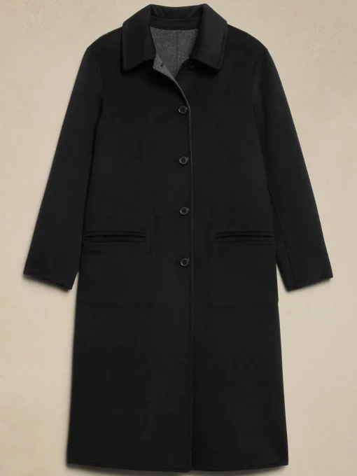 Reversible Double Face Wool-Blend Coat
