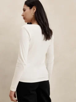 Ribbed Henley Top