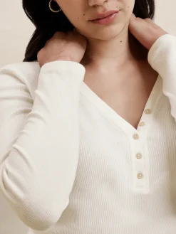 Ribbed Henley Top