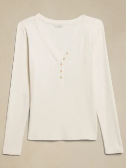 Ribbed Henley Top