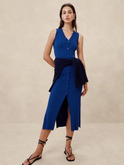 Ribbed Midi Sweater Dress