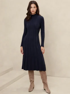 Ribbed Midi Sweater Dress