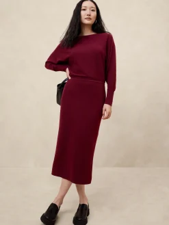 Ribbed Midi Sweater Dress