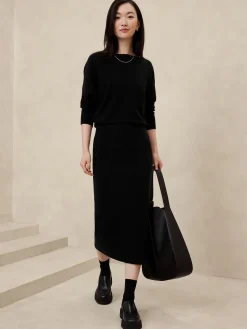 Ribbed Midi Sweater Dress