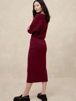 Ribbed Midi Sweater Dress