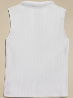 Ribbed Mock-Neck Tank