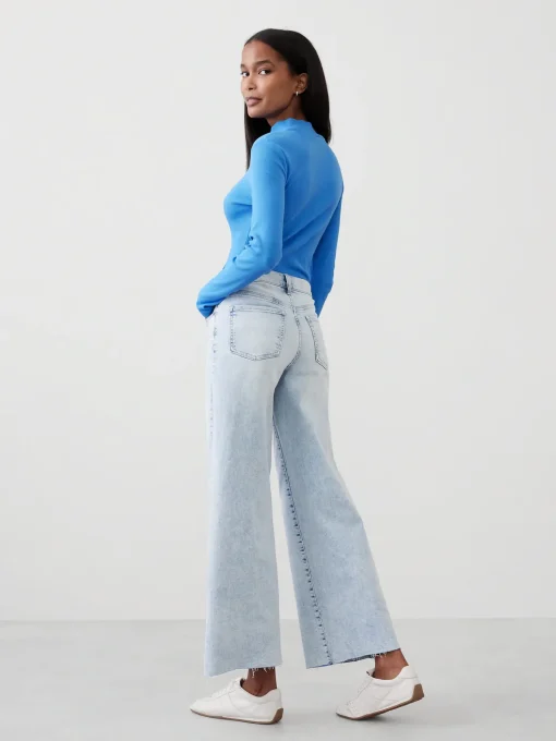 Ribbed Mock-Neck T-Shirt