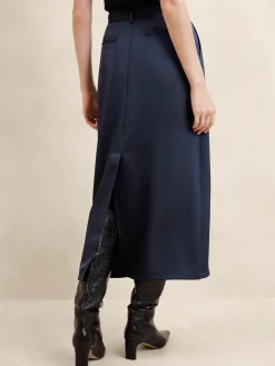 Satin Column Maxi Skirt