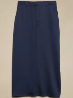 Satin Column Maxi Skirt